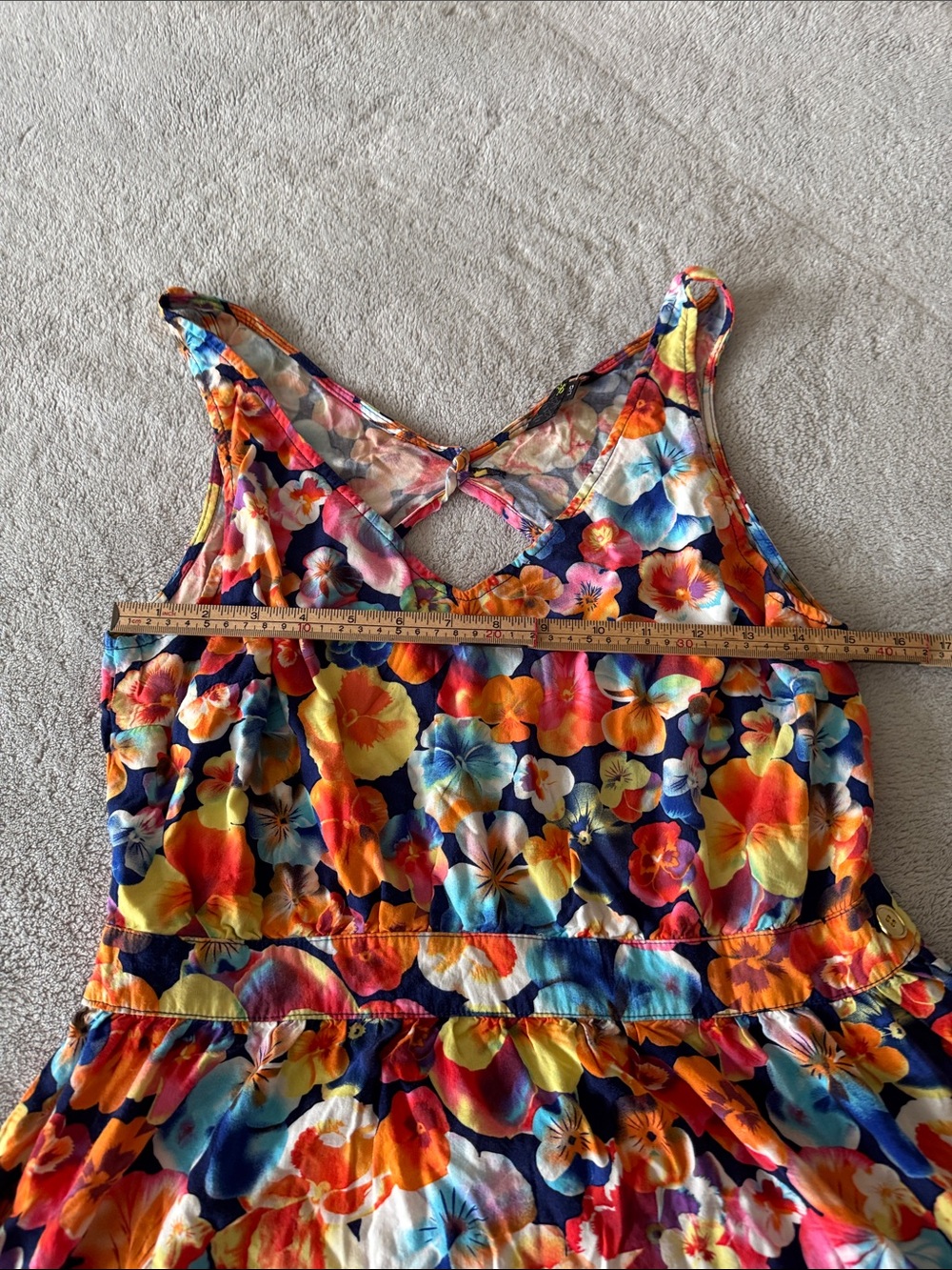 G21 Floral Sleeveless Fit & Flare Dress Women’s Large Multicolor Rayon - Picture 8 of 9